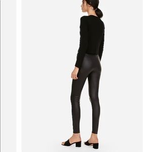 Express High Waisted Vegan Leather Ankle Leggings